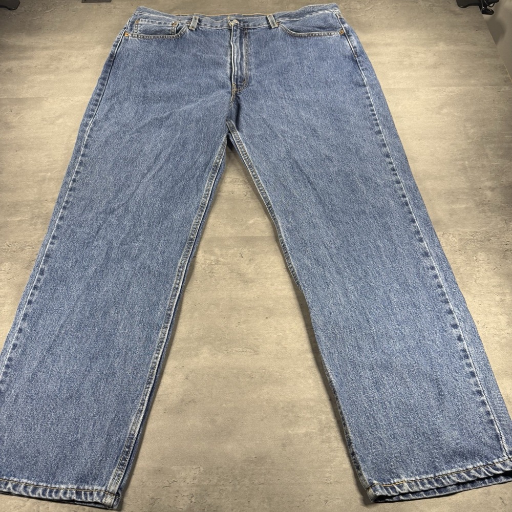 Levis Jeans Mens 40x32 Blue Denim 550 Pants Light‎ Wash Straight Let Relaxed Fit